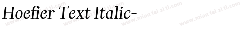 Hoefier Text Italic字体转换